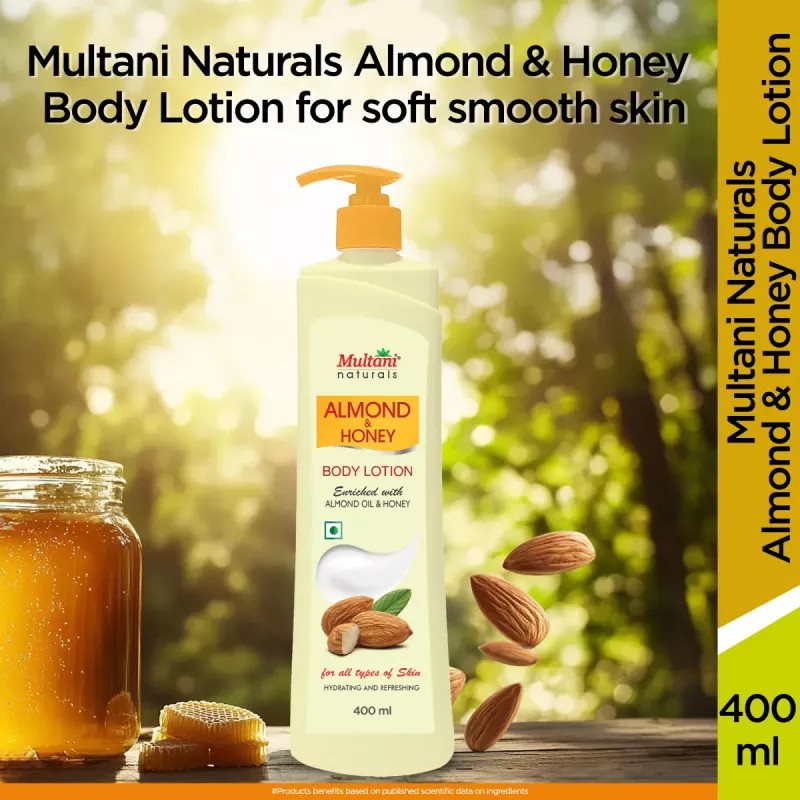 Multani Naturals Almond & Honey Body Lotion (Buy 1 Get 1 Free) (400ml)
