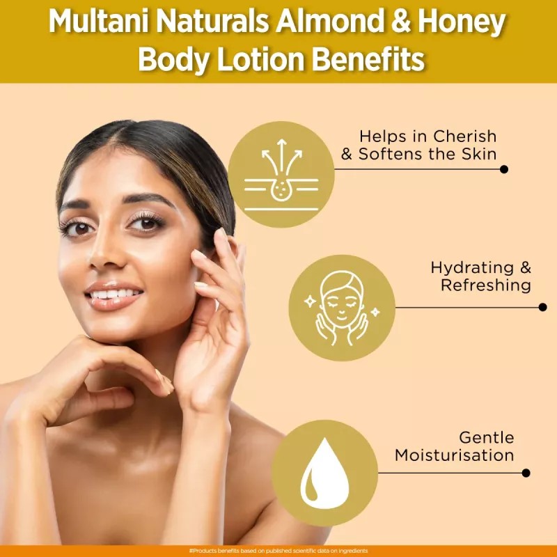 Multani Naturals Almond & Honey Body Lotion (Buy 1 Get 1 Free) (400ml)