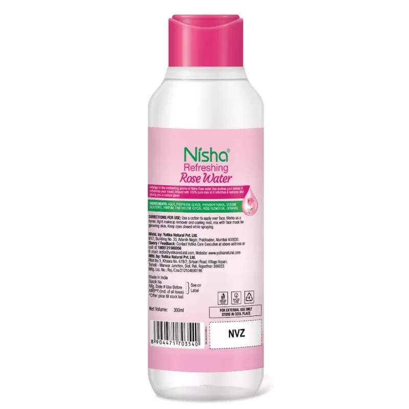 Nisha Refreshing Rose Water For Face (300ml)