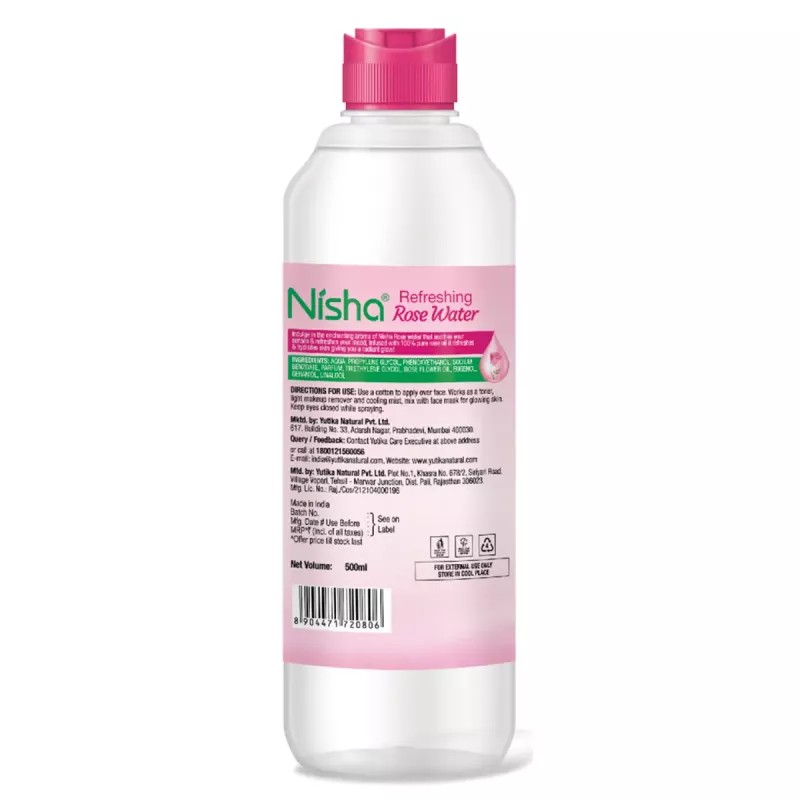 Nisha Refreshing Rose Water For Face (500ml)
