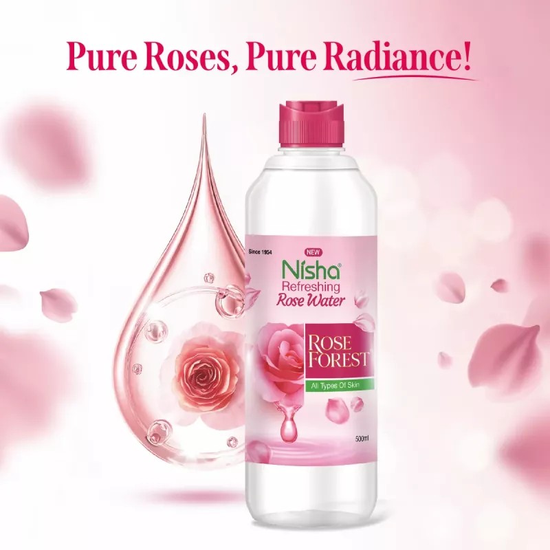 Nisha Refreshing Rose Water For Face (500ml)