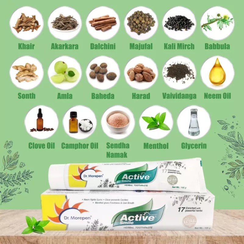 Dr Morepen Active Smile Herbal Toothpaste (100g)