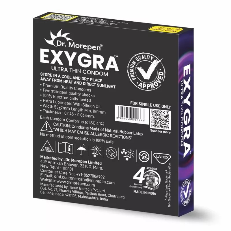 Dr Morepen Exygra Cotton Candy Ultrathin Condom (3pcs)