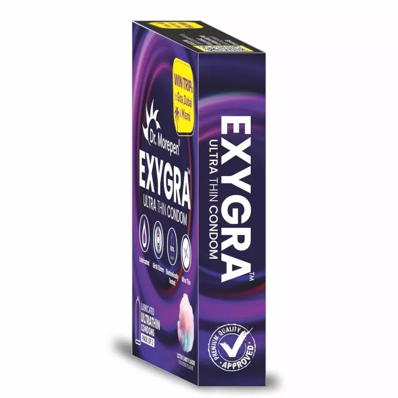 Dr Morepen Exygra Cotton Candy Ultrathin Condom (3pcs)