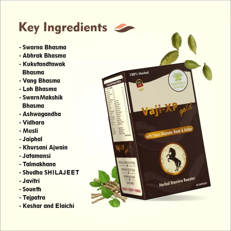 Mantra Ayurveda Vaji XP Gold Stamina Booster For Men (30cap)