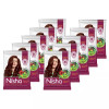 Nisha Henna Based Hair Color Natural Brown Powder (25g, Pack of 10)