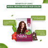 Nisha Henna Based Hair Color Natural Brown Powder (25g, Pack of 10)