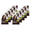 Nisha Henna Based Hair Color Natural Black Powder 2.00 (25g, Pack of 10)
