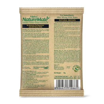 Nisha Nature Mate Henna Based Hair Colour #400 Natural Brown (10g, Pack of 10)