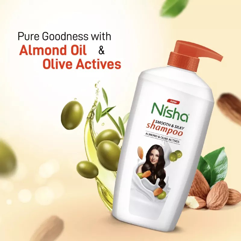 Nisha Almond & Olive Actives Shampoo (650ml)