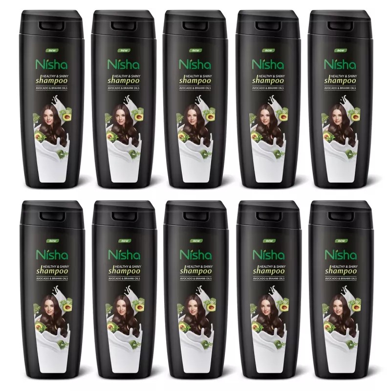 Nisha Avocado & Brahmi Oils Shampoo (75ml, Pack of 10)
