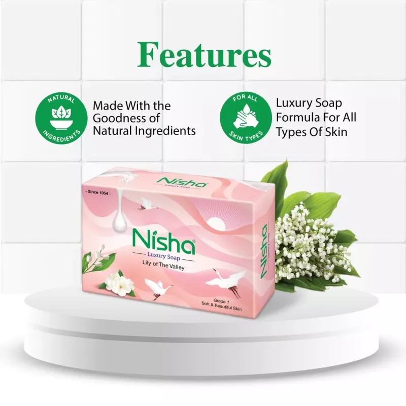 Nisha Luxury Soap Lily of The Valley (100g, Pack of 9)