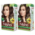 Nisha Creme Hair Color 3.0 Dark Brown (Colorant 30ml + Developer 30g) (1Pack, Pack of 2)