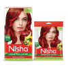 Nisha Creme Hair Color Combo Pack Flame Red (150g Box, Colorant 90ml + Developer 60g ) + (50g Pouch, Colorant 30ml + Developer 20g) (1Pack)