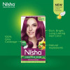 Nisha Creme Hair Color Combo Pack Wine Burgundy (120g Box, Colorant 60ml + Developer 60g ) + (40g Pouch, Colorant 20ml + Developer 20g) (1Pack)