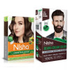 Nisha Hair Colour And Beard Colour For Man Dark Brown Combo (Hair Color 40g + Beard Color 120g) (1Pack)