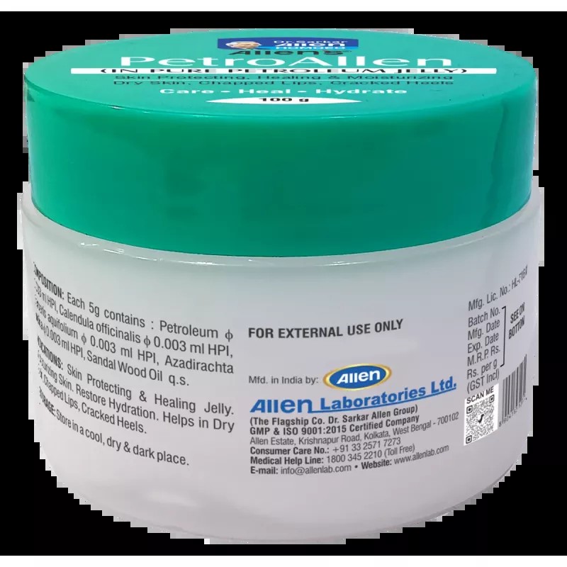 Allen Labs Petroallen Pure Petroleum Jelly (100g, Pack of 2)