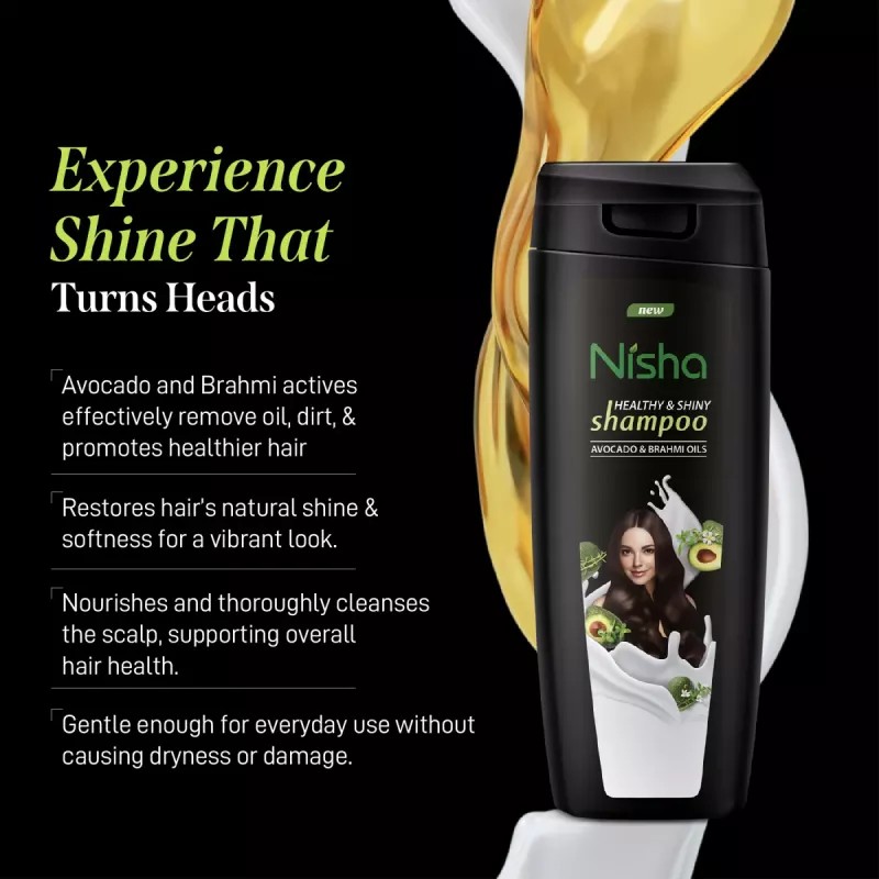 Nisha Avocado & Brahmi Oils Shampoo (75ml, Pack of 4)