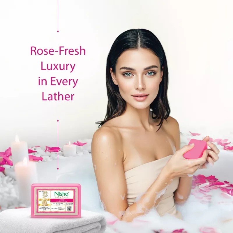 Nisha Rose Body Cleansing Bar (125g)