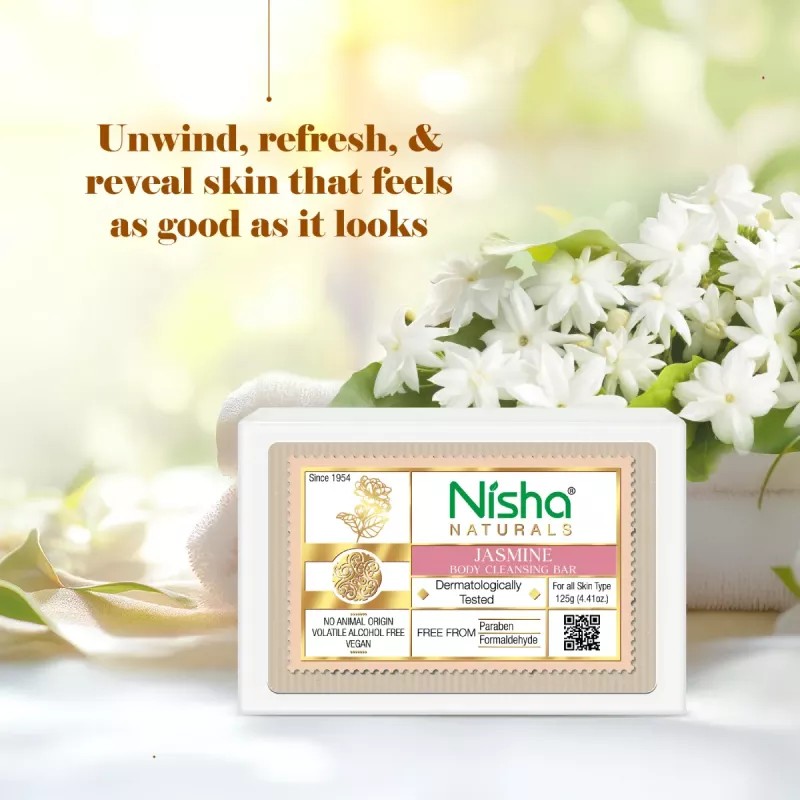 Nisha Jasmine Body Cleansing Bar (125g)