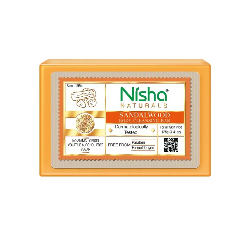 Nisha Sandalwood Body Cleansing Bar (125g)