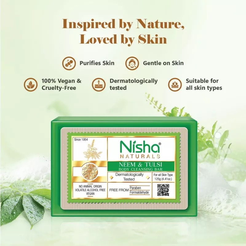 Nisha Neem & Tulsi Body Cleansing Bar (125g)