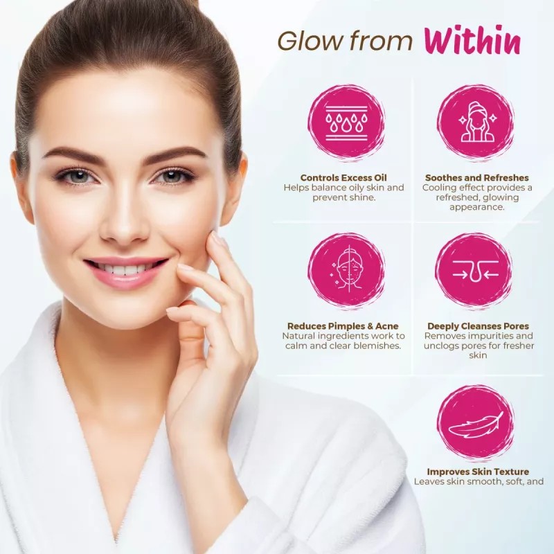 Nisha Multani Mitti Rose Face Pack Powder (100g, Pack of 3)