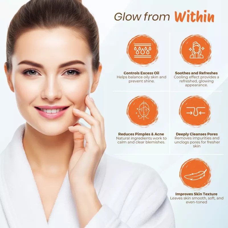 Nisha Multani Mitti Orange Face Pack Powder (100g, Pack of 3)