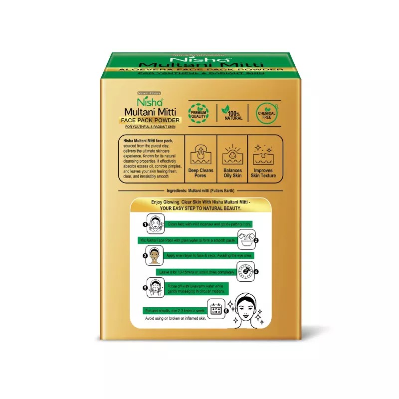 Nisha Multani Mitti Aloe Vera Face Pack Powder (100g)