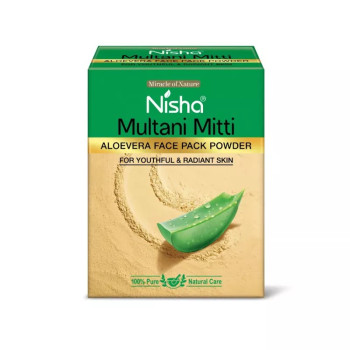 Nisha Multani Mitti Aloe Vera Face Pack Powder (100g, Pack of 3)