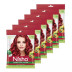 Nisha Creme Hair Color Cherry Red (Pouch Pack) (Colorant 20g + Developer 20ml) (1Pack, Pack of 6)