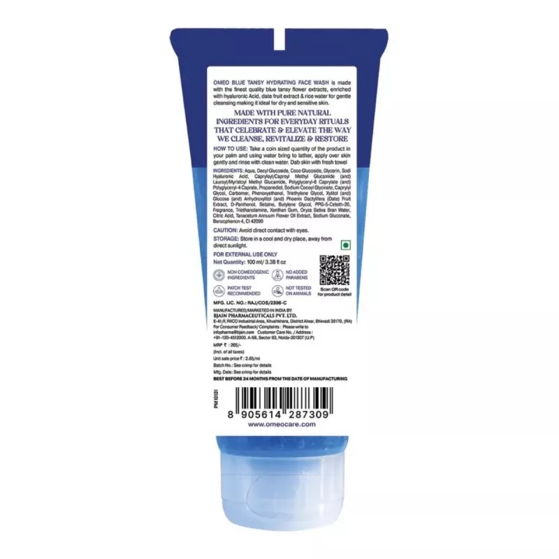 Omeo Blue Tansy Hyderating Face Wash (100ml)