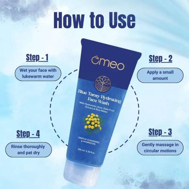 Omeo Blue Tansy Hyderating Face Wash (100ml)