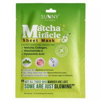 Bakson Sunny Herbals Matcha Miracle Sheet Mask (1pcs, Pack of 2)
