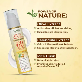 Bakson Sunny Herbals Ultralight Glow Mineral Sunscreen Spf 60 Pa++++ (45ml)
