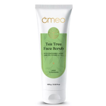 Omeo Tea Tree Deep Cleansing Face Scrub (100g)