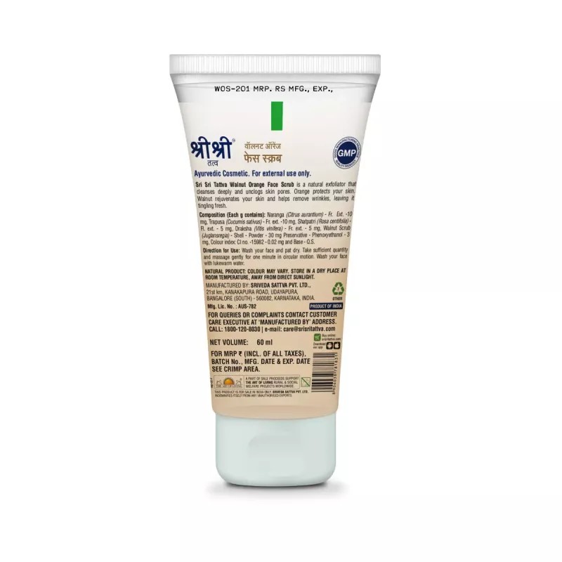 Sri Sri Tattva Walnut Orange Face Scrub (60g)