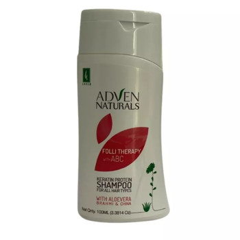 Adven Keratin Shampoo with Aloe Vera, Brahmi and China (100ml)