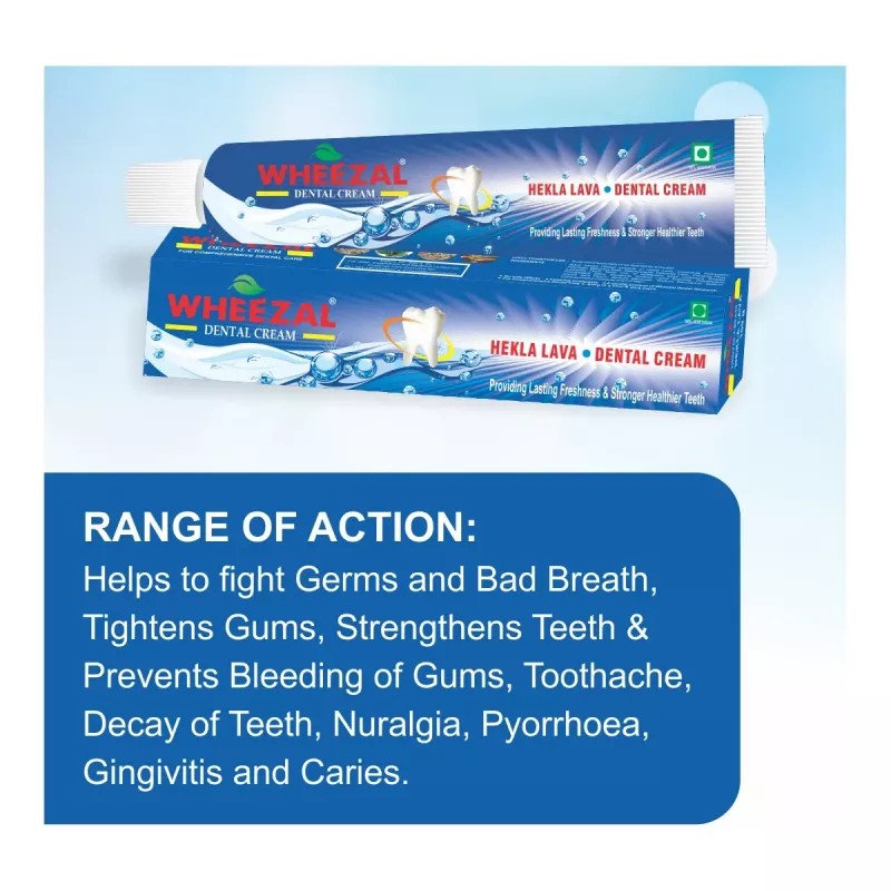 Wheezal Hekla Lava Dental Cream (Tooth Paste) (100g)