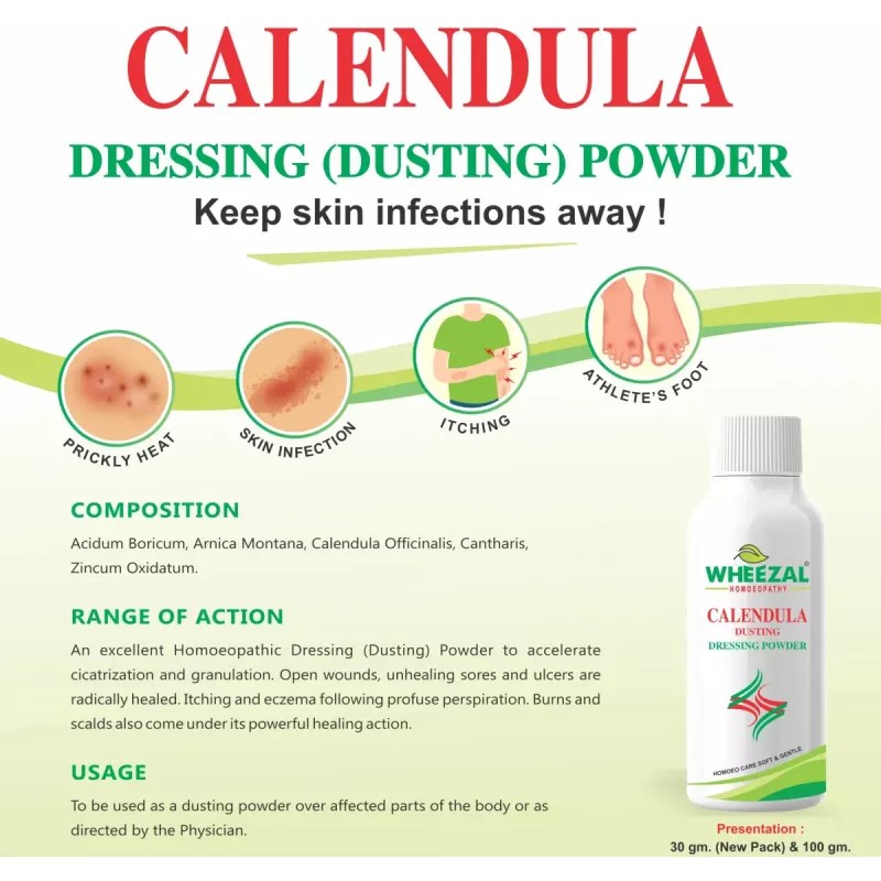 Wheezal Calendula Dressing Powder (100g)
