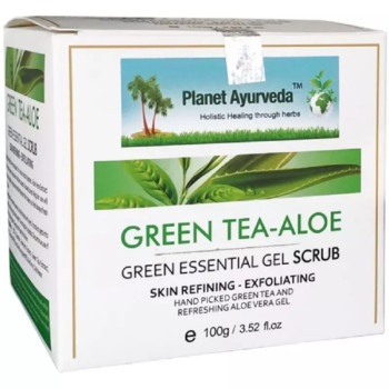 Planet Ayurveda Green Essential Gel Scrub (Green Tea-Aloe) (100g)