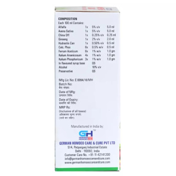 German Homeo Care & Cure Aperitif Tonic With Alfa & Ginseng (125ml)