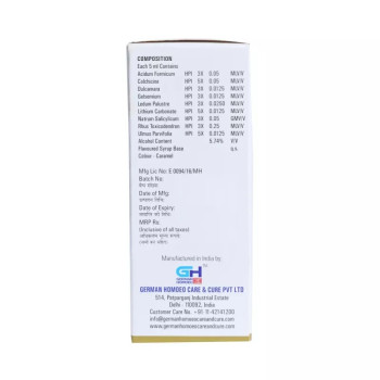 German Homeo Care & Cure Arthritic Syrup (125ml)