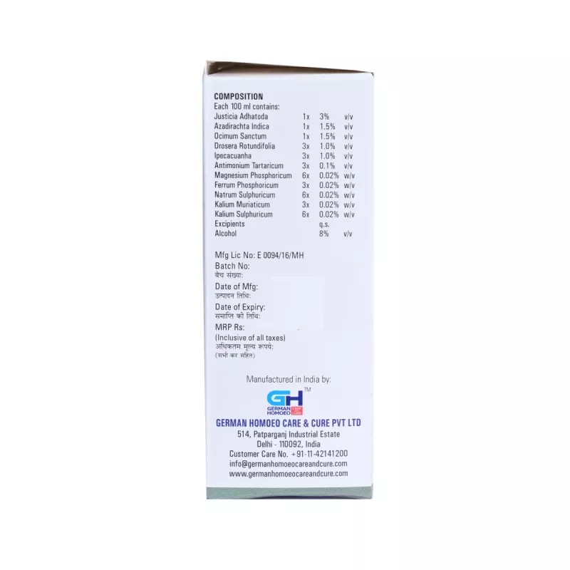 German Homeo Care & Cure Cough Syrup (125ml)