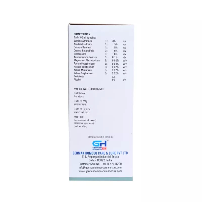 German Homeo Care & Cure Cough Syrup (500ml)