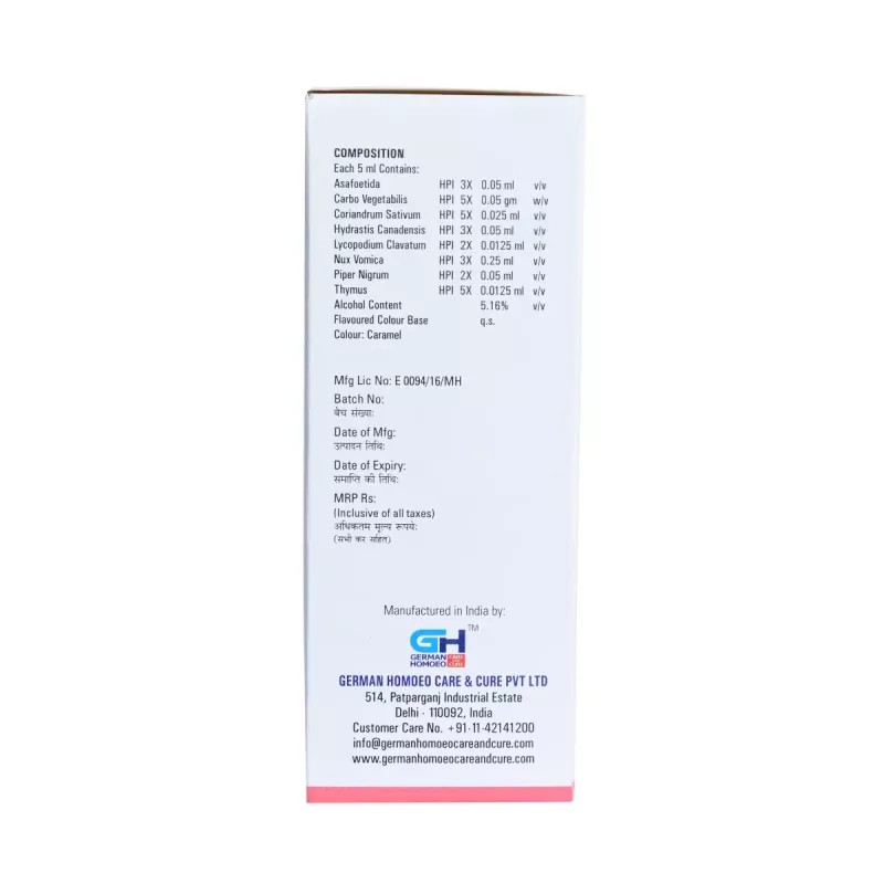 German Homeo Care & Cure Digestion Syrup (200ml)