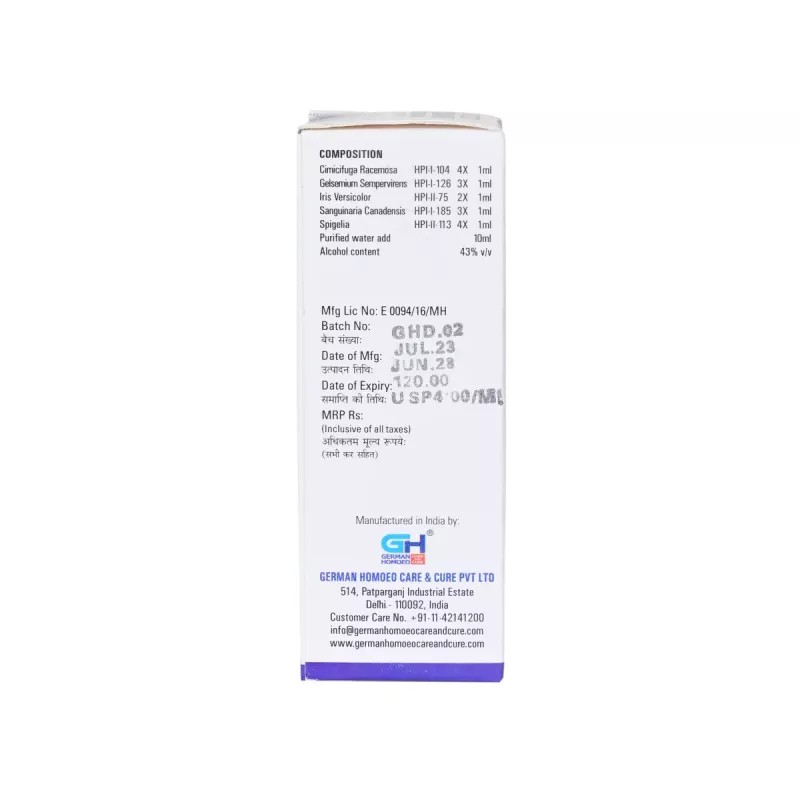 German Homeo Care & Cure Headache Drops (30ml)