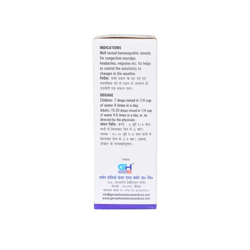 German Homeo Care & Cure Headache Drops (30ml)