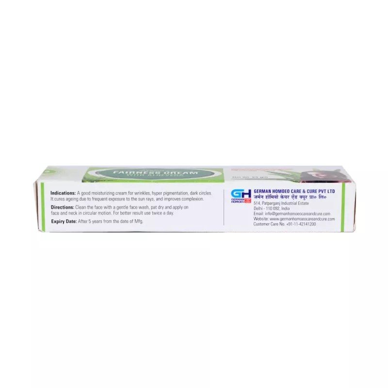 German Homeo Care & Cure Fairness Cream with Aloevera (25g)