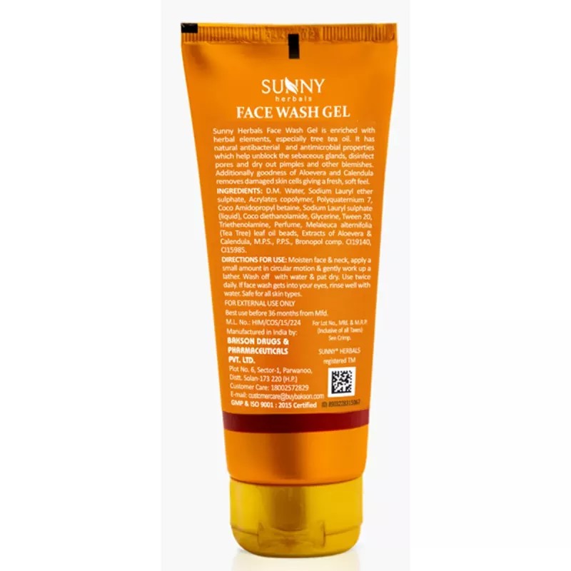 Bakson Sunny Face Wash Gel With Tea Tree Oil (110g)